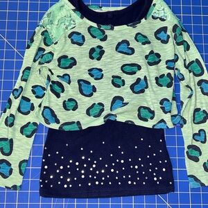 Leopard Print Long Sleeve and Tank Top Set